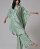 Silk Pista Green embroidered Palazzo Kurta 